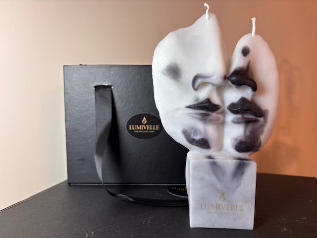 Свещ отливка на лице МЪЖ И ЖЕНА