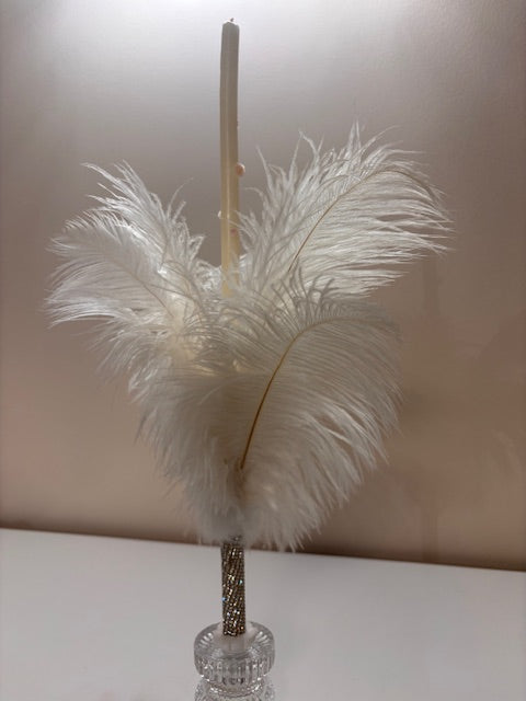 RITUAL CELEBRATION CANDLE WITH FEATHER