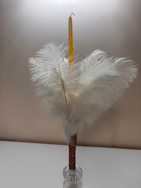 Свещ РИТУАЛНА ПРАЗНИЧНА С ПЕРА