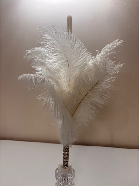 Свещ РИТУАЛНА ПРАЗНИЧНА С ПЕРА