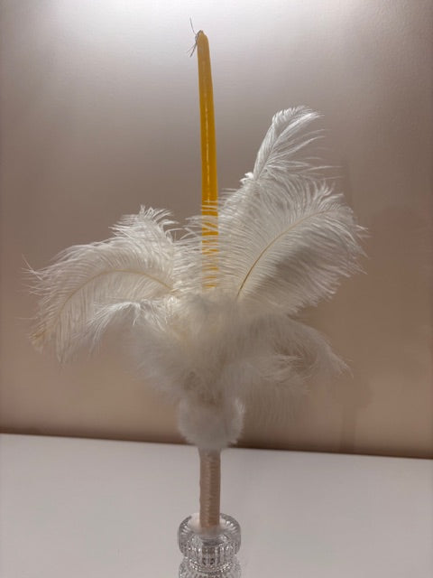 Свещ РИТУАЛНА ПРАЗНИЧНА С ПЕРА