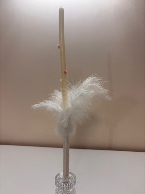 Свещ РИТУАЛНА ПРАЗНИЧНА С ПЕРА