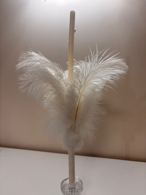 Свещ РИТУАЛНА ПРАЗНИЧНА С ПЕРА